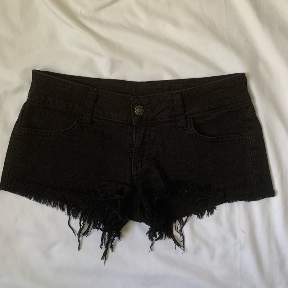 Siwy ✖️ Camilla Black frayed hem cutoff Denim Shorts size 25